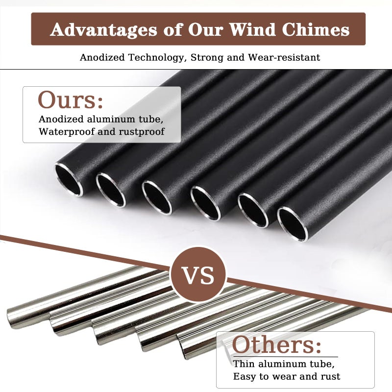 Soopau Memorial Wind Chimes  32'' Sympathy Wind Chimes for Loss of Loved One  Sympathy Gift  Memorial/Bereavement/Condolences Gift Baskets for Loss  Windchimes in Memory of a Loved One (Metal) - Image 5